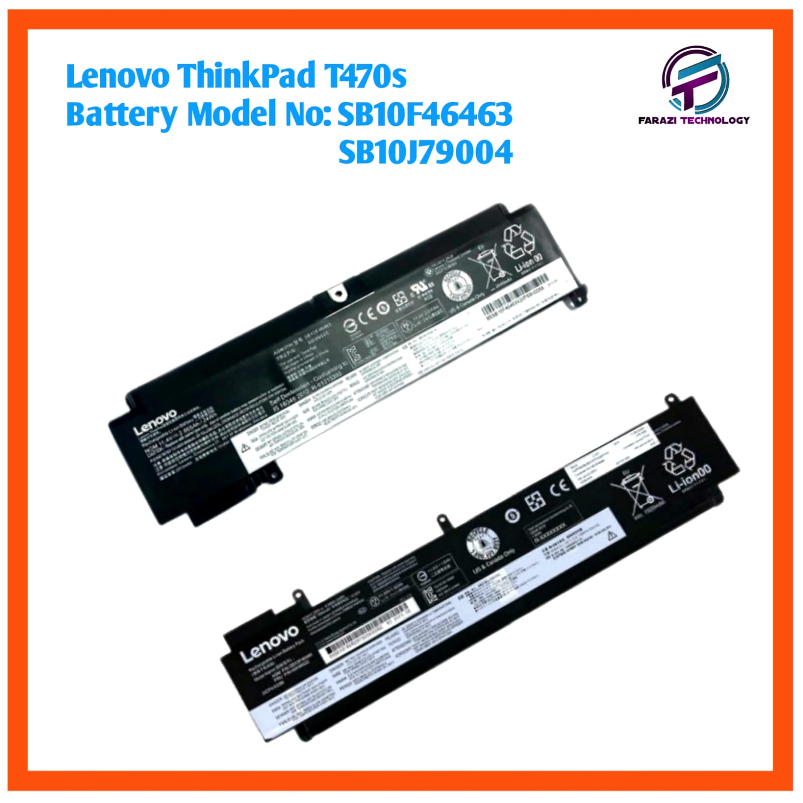 sløjfe Indigenous Fedt Lenovo ThinkPad t470s, Battery Model No: SB10F46463, SB10J79004 Price in  Bangladesh